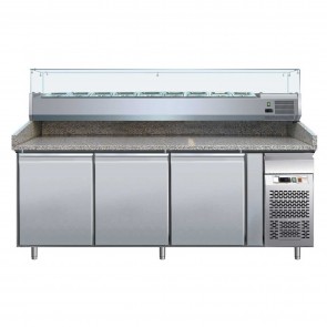 Banc refrigerat pentru pizza, vitrina ingrediente, capacitate 580 litri, putere 260 W