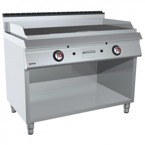Fry top alimentare gaz suprafata neteda, putere totala 21000W
