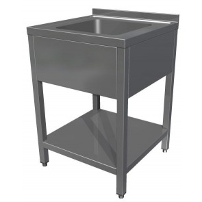Spalator cu 1 cuva, polita inferioara AISI430, cuva 500x500x300hmm din inox AISI304