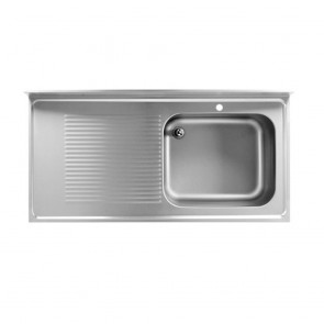 Spalator cu o cuva, picurator pe stanga si inaltator la perete, inox, picioare reglabile, dimensiuni externe 1000x600x850h mm