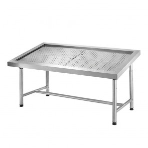 Masa neutra pentru expunere peste, structura inox, orificiu scurgere inox AISI316