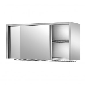 Dulap, cu usi glisante, o polita perforata, inox, dimensiune (LxlxH mm): 1000x400x660