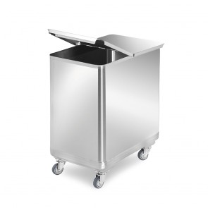 Container inox, cu capac, capacitate 100 litri