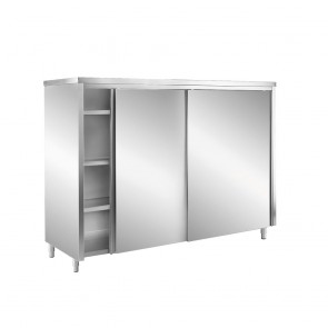 Dulap, cu usi glisante, 3 polite, inox, dimensiune (LxlxH mm): 1400x700x2000