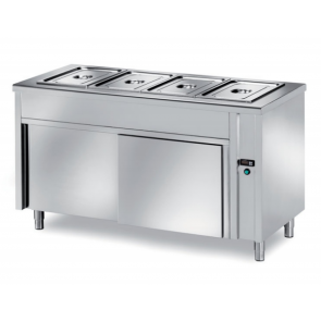 Masa calda bain-marie self-service, capacitate 2xGN1/1, cuva h 200, putere 2000W