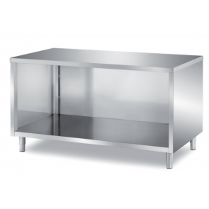 Masa, inchisa pe 3 parti, cu colturi rotunjite, structura din inox, dimensiune (LxlxH mm): 800x700x890, greutate 46Kg