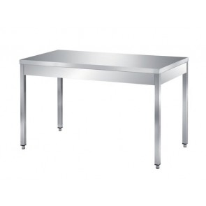 Masa simpla, inox, cu plan de lucru ranforsat cu blat din PAL, dimensiune (LxlxH mm): 1600x700x850