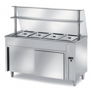 Masa calda bain-marie, self-service, capacitate 4xGN1/1, h 200, structura din inox