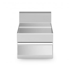 Element neutru, cu sertar, plan de lucru din inox AISI510, dimensiune (LxlxH mm): 400x650x280