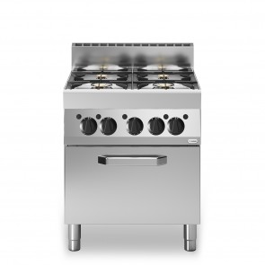 Masina de gatit, alimentare gaz, 4 ochiuri, cuptor static cu alimentare gaz, putere totala gaz 22200W
