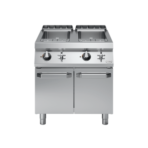 Masina de fiert paste, alimentare gaz, 2 cuve, capacitate 40+40 litri, dimensiuni cuva 306x508x316hmm