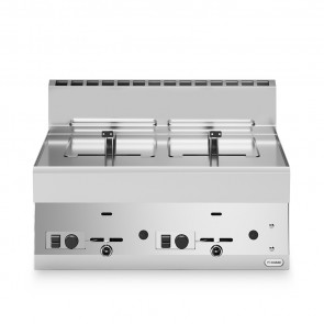 Friteuza, alimentare gaz, 2 cuve, capacitate 8+8 litri, putere totala gaz 13600W