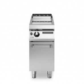 Fry top, alimentare gaz, suprafata neteda cromata, baza inchisa