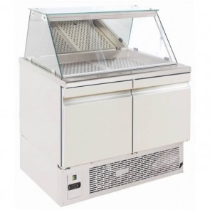 Vitrina de expunere, cu 2 usi, capacitate 194 litri, temperatura de lucru +0°C / +3°C, putere 1/5hp