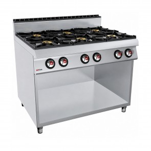Masina de gatit alimentare gaz 6 arzatoare, putere totala 54000W