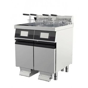 Friteuza alimentare gaz SuperFry, capacitate 15+15 litri, alimentare 230V, putere 32000W