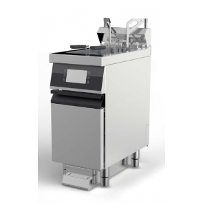 Friteuza electrica SuperFry, capacitate 20 litri, sistem automat de filtrare a uleiului - pompa ulei integrata, alimentare 400V, putere 19 kW. SECOND HAND