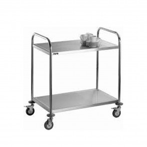 Carucior servire cu 2 planuri, inox, dimensiune 860x540x940, greutate 10kg