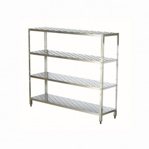 Raft cu 4 polite, inox, dimensiuni: 1800x600x1600h mm