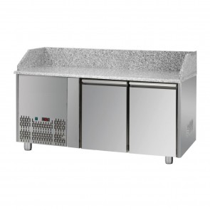 Banc de pizza, cu 2 usi, capacitate 310 litri, motor pe partea stanga, temperatura de lucru 0°C/+10°C