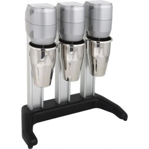 Mixer triplu, pentru frappe, cocktail-uri, cu 3 pahare din inox 0,8 litri, motor cu o viteza 15000/rpm, putere 420 W