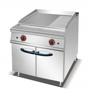 Fry top electric, suprafata mixta, dimensiuni 700x750x920hmm, alimentare 380V, putere 9000W