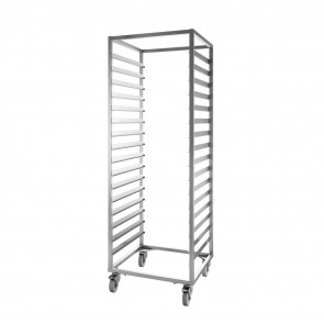 Carucior pentru tavi, capacitate 10 tavi, inox