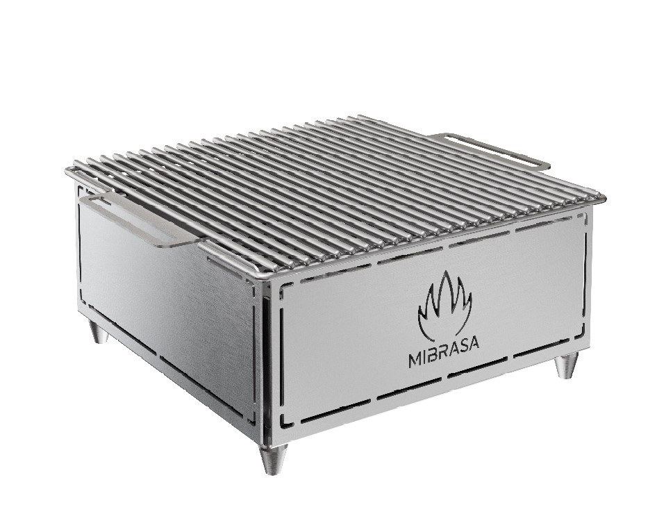 Gratar japonez portabil Hibachi, recomandat pentru 8 persoane, inox, temperatura 250°C