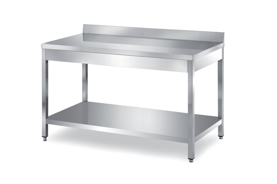 Masa adosata, dimensiune 1400x700x850mm, inox