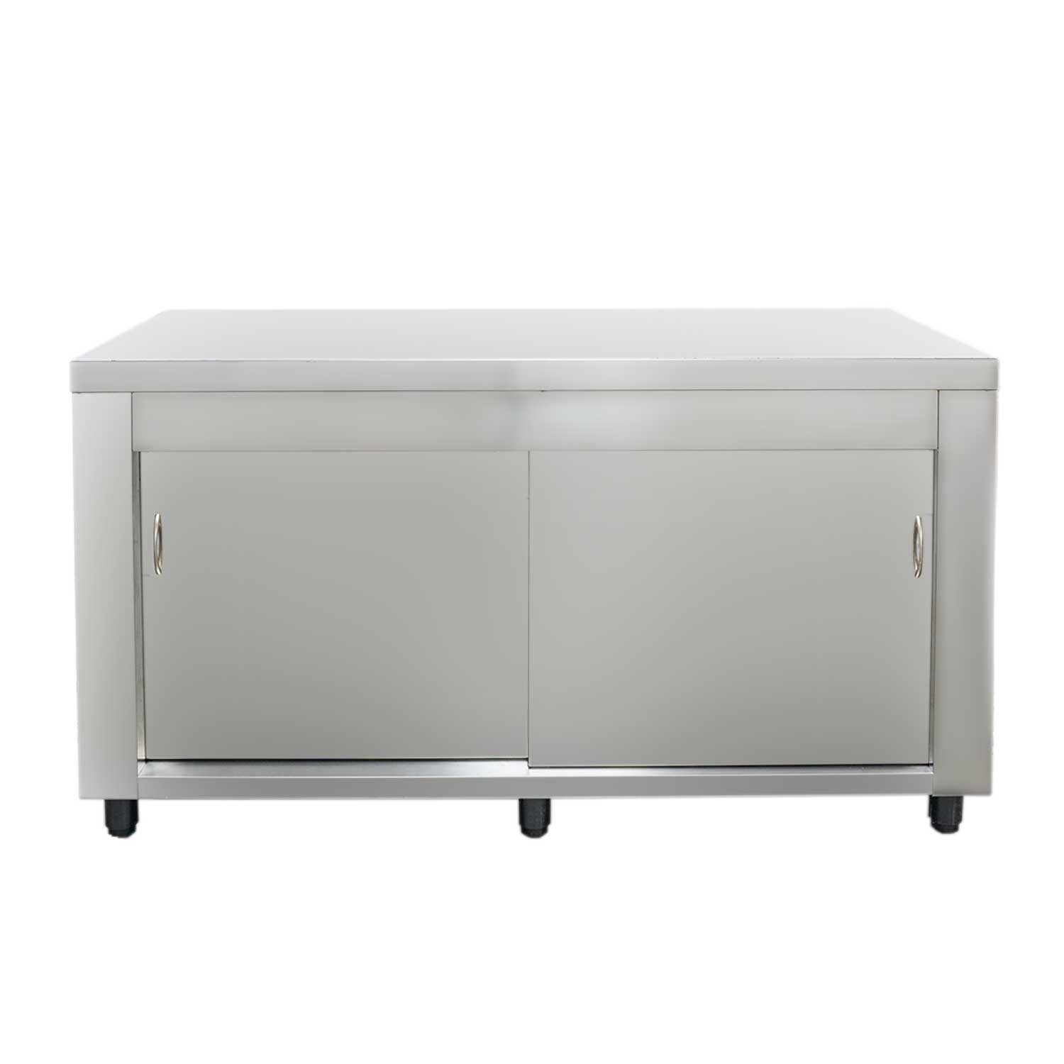 Masa calda cu usi culisante, dimensiuni 1600x700x880hmm, inox