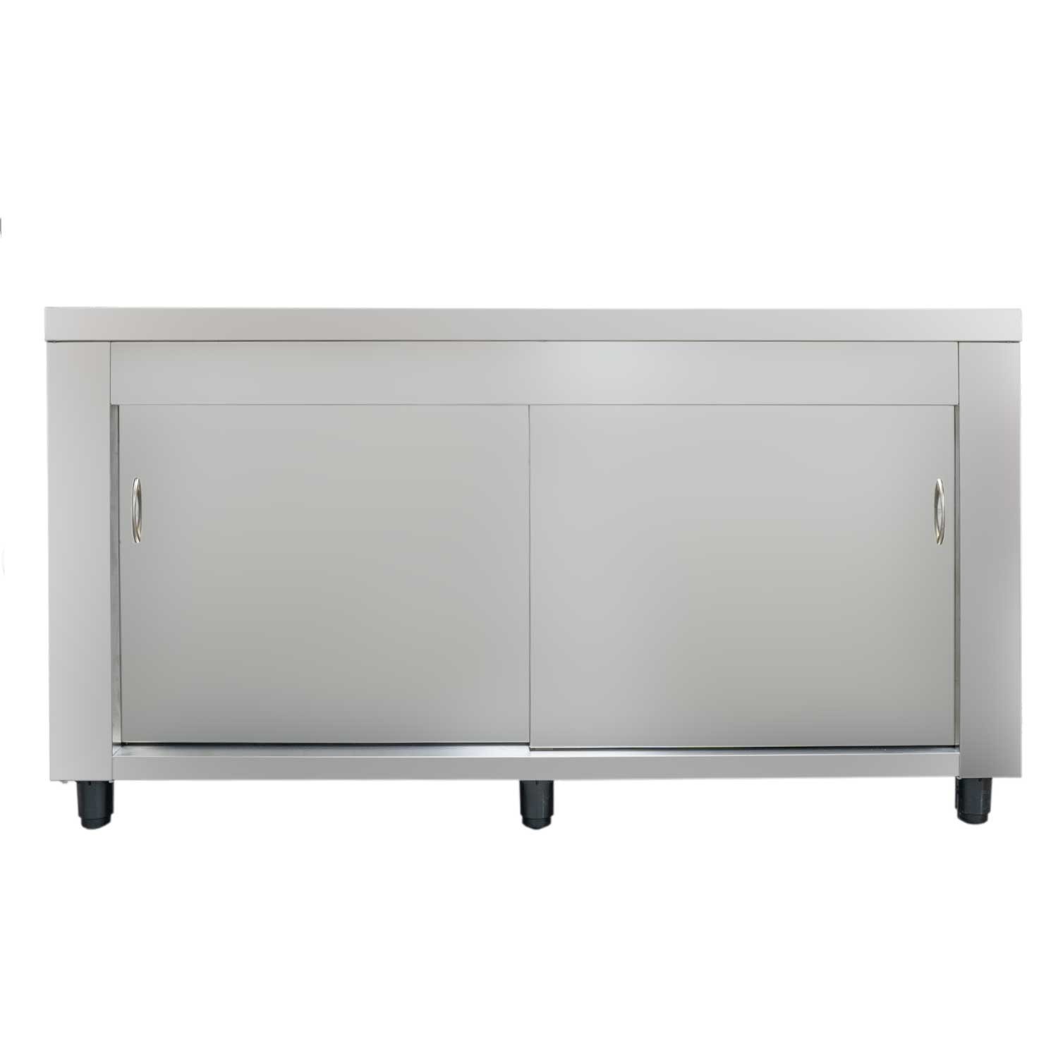 Masa calda cu usi culisante, dimenisuni 1100x700x880hmm, inox