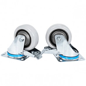 Set 4 roti din care 2 cu frana galvanizate