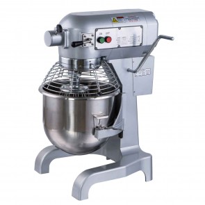 Mixer planetar, capacitate cuva 20 litri, putere 1100W, paleta si carlig din otel inoxidabil, greutate 85 kg 