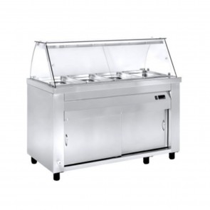 Masa calda bain-marie, capacitate 4 cuve GN1/1, putere 2300 W
