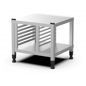 Suport inalt deschis, cu suporti laterali pentru tavi, capacitate 6 tavi GN1/1 cu distanta de 55 mm intre tavi, dimensiuni 760x690x698mm, Unox