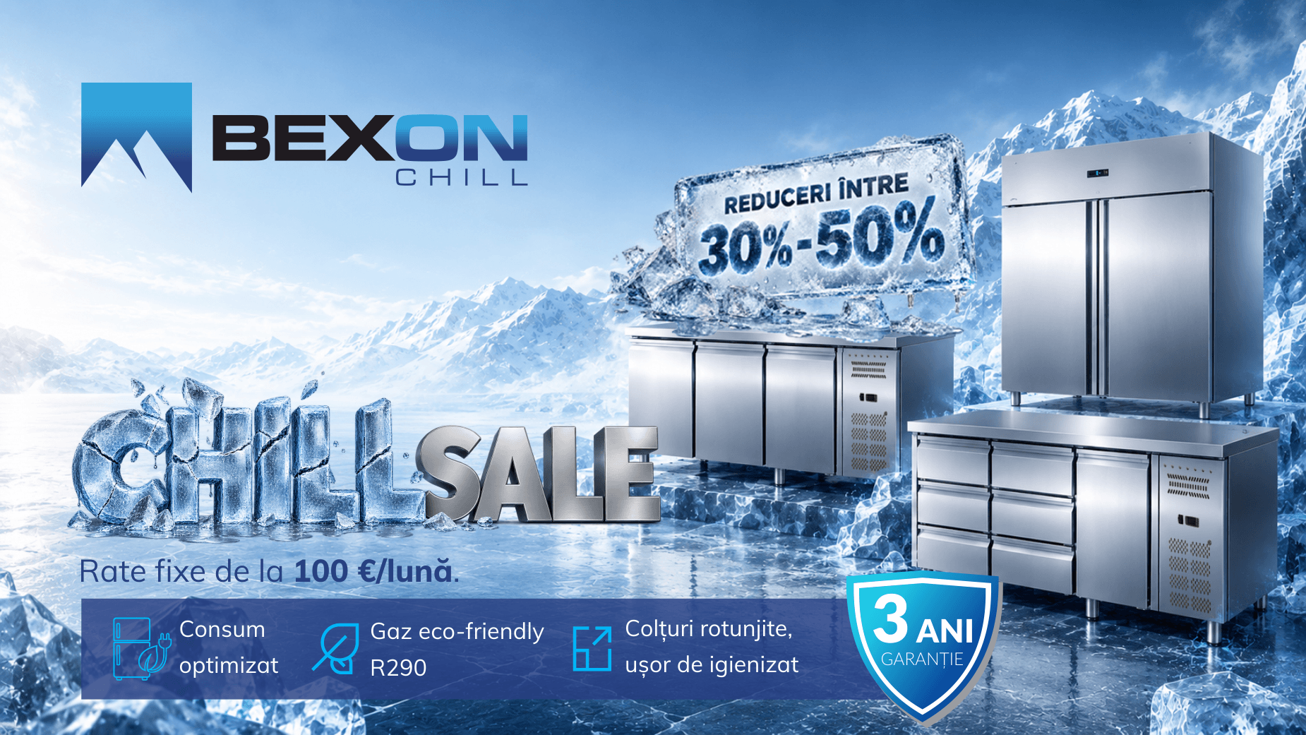 Bexon - pana la 50% reducere si rate de la 100 &euro;/luna. Promotie valabila pana la 31.12.2026.